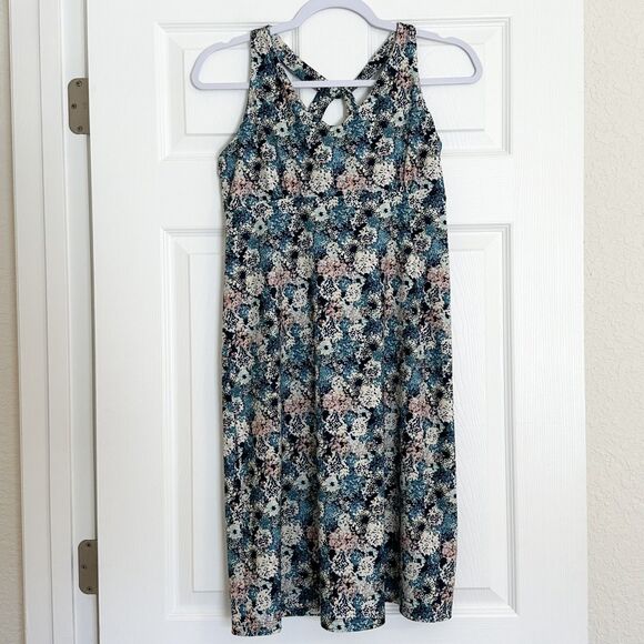 Patagonia Dress Size M Furnai Floral Neo Navy Magnolia Spring Sundress A-Line - Picture 1 of 10